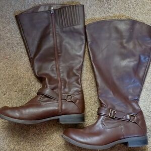 Easy Street Dark Brown Plus Plus Calf Boots